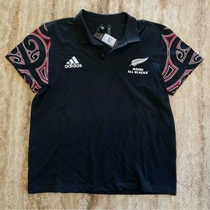 NWT Adidas Māori All Blacks Polo Shirt